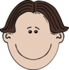 Boy Face With Parted Hair Clip Art